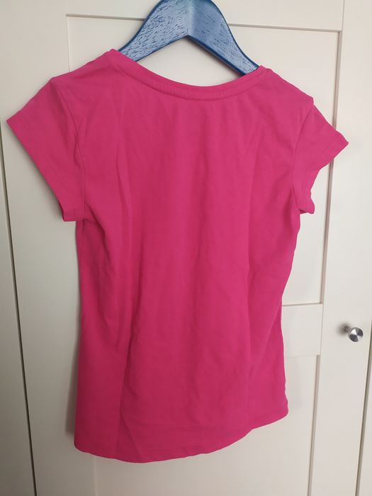 T-shirt różowy gładki 134/140cm Basic U