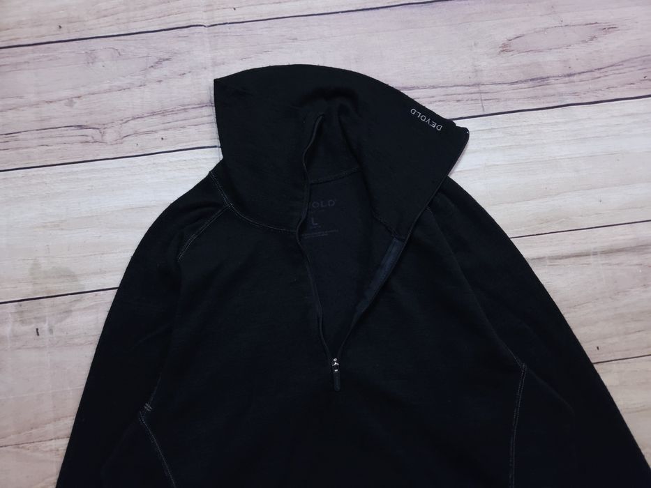 DEVOLD Bluzka Termoaktywna Zip Neck Czarna Damska Wełna Merino r. M