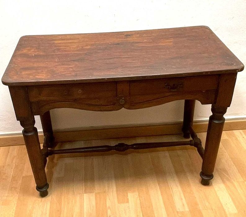 Secretaria rustica antiga, em carvalho, impecável!