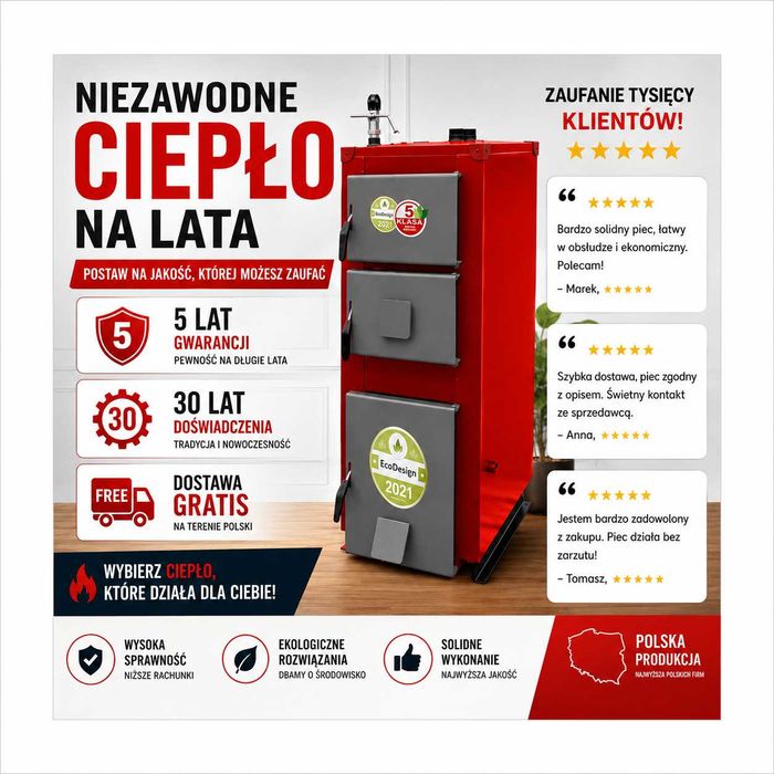 24 kw Kociol co Piec ekologiczny Drewno Wegiel Dostawa GRATIS kotly piece