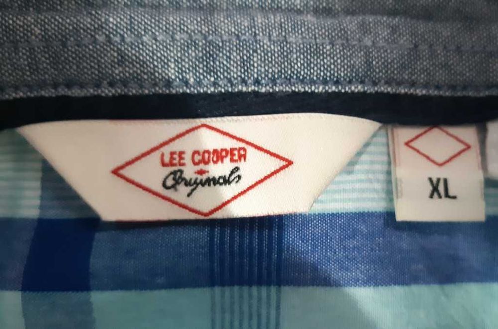 Тенниска синяя, бирюзовая клетка Lee Cooper