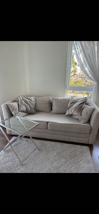 Sofa  rozkładana beżowa