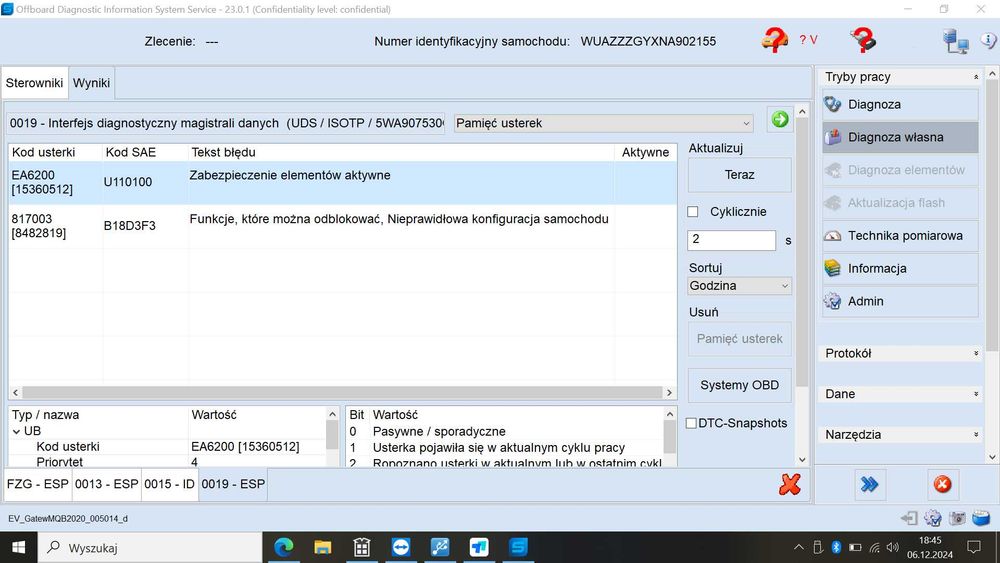 ZESTAW Diagnosty Odis S 23 VNCI 6154 VAS jak VCDS VCP OBD11 Full PL