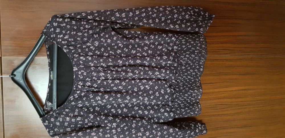 Bluzka damska lekka zwiewna elegancka z podszewką