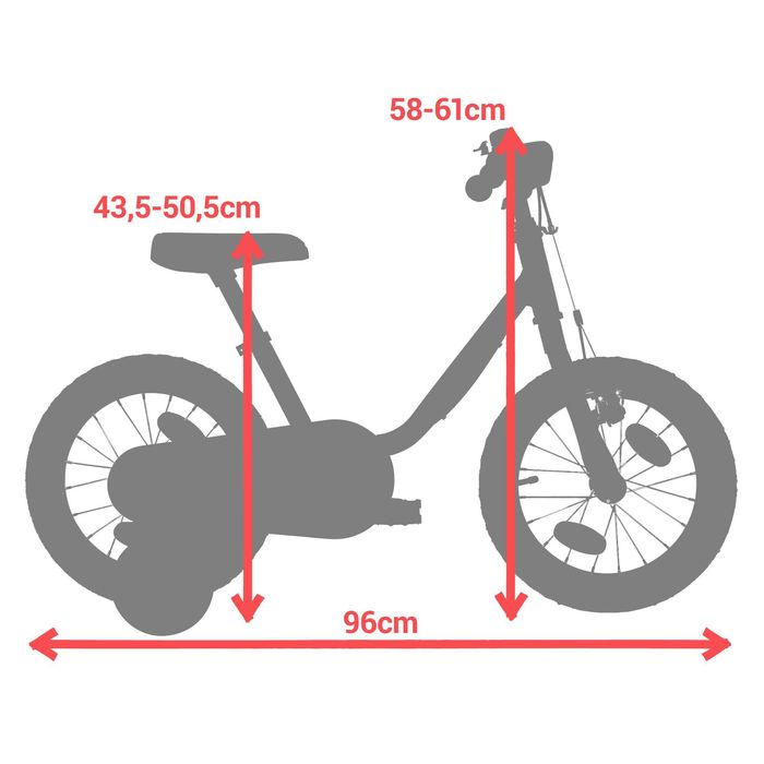 CHILD'S BICYCLE FOR AGES 3–5 YEARS, TRIBAN 100 ARCTIC, 14 INCHES513846100277995525