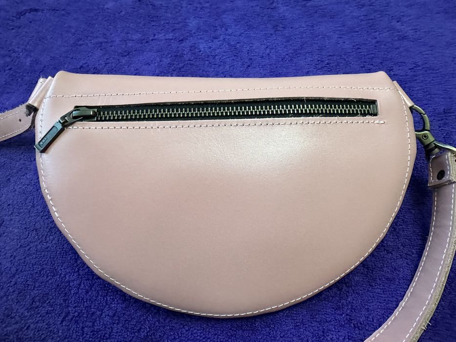 Сумка-бананка, натуральна шкіра