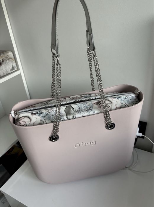 Komplet obag o bag standard classic rosa smoke pudrowy róż