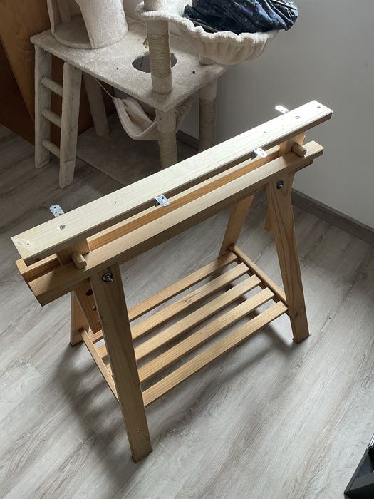 2 Cavaletes reguláveis de pinho 98,5-70x70x45 cm Astigarraga Eliotis