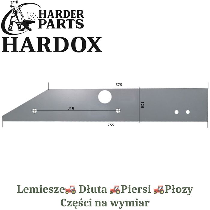 Płoza długa Gregoire Besson HARDOX 177MOL części do pługa 2X lepsze