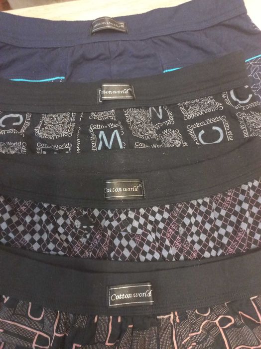 Bokserki Męskie Firmy Cotton World. Rozmiar L/XL. 4 pary