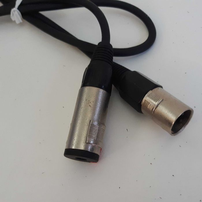 Cabo Adaptador Áudio 100cm Jack fêmea 6.35mm - XLR macho 3 pinos
