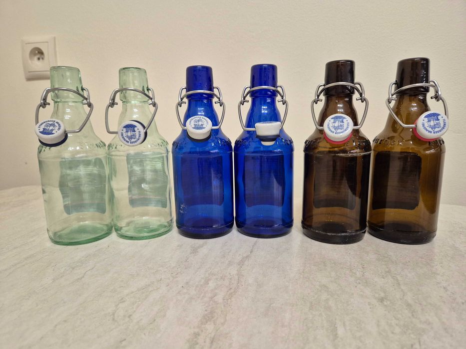 Flensburger butelki po piwie 0,33ml porcelanowy korek 6sztuk
