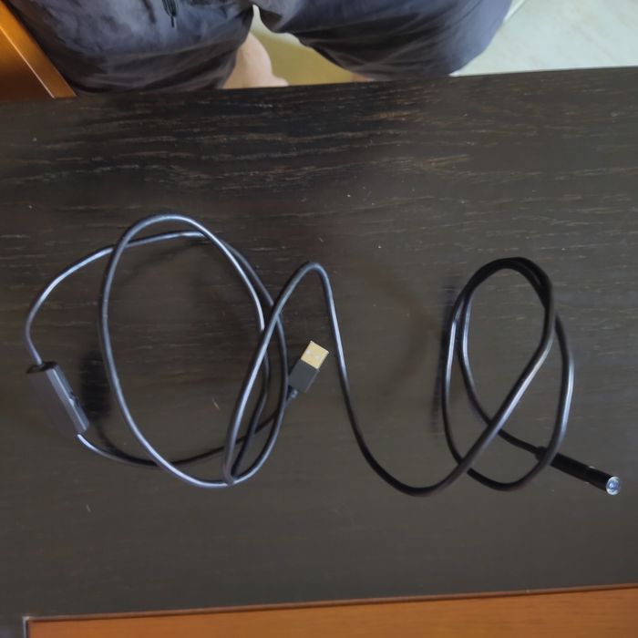 Câmara de filmar, cabo com luz e visão noturna