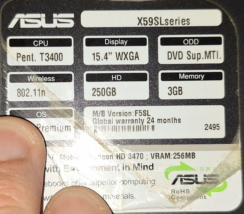 PC portátil Asus X59SL com oferta