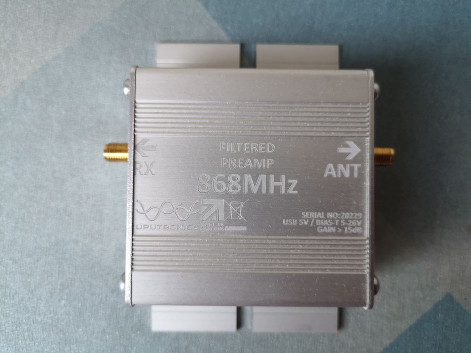 UPUTRONICS przedwzmacniacz LNA filtrowany SAW na 868 MHz LoRa OGN ISM