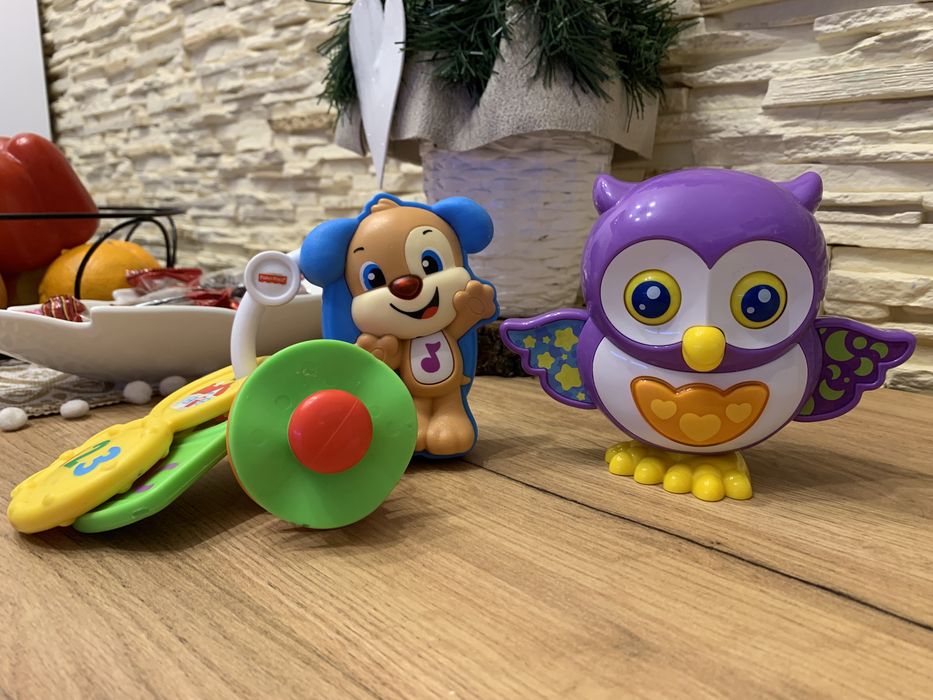 Zawaki wesola sowa i kotek fischer price