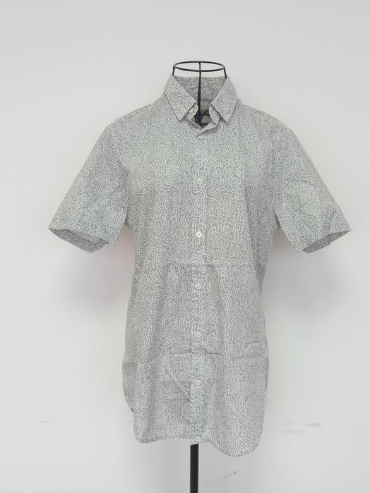 Camisa manga curta - cinza com padrão - S - Garcia Jeans