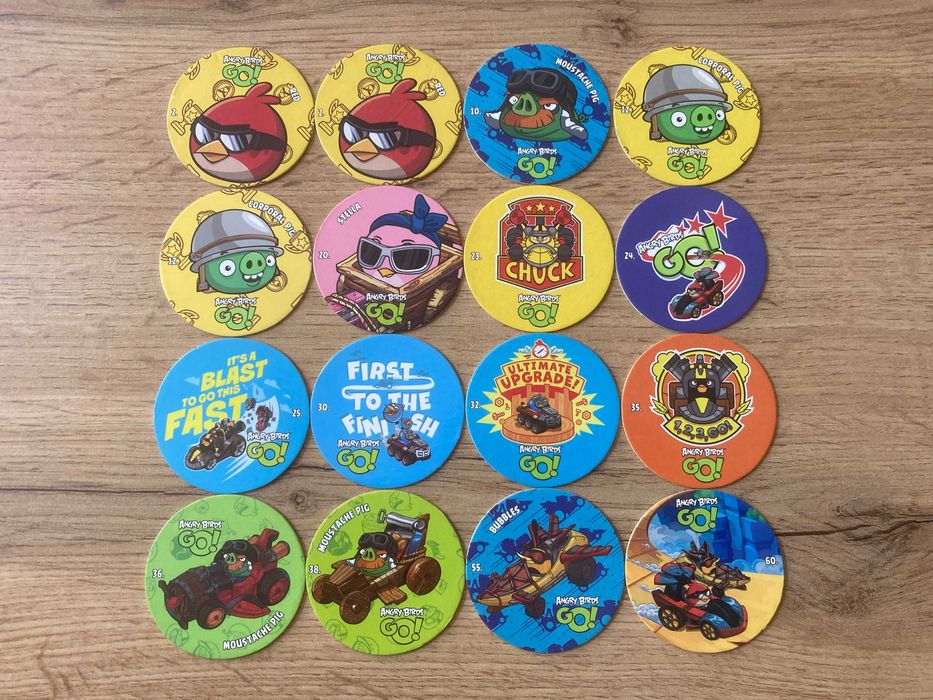 Chipicao / tazo / żetony / kapsle z serii Angry Birds Go!