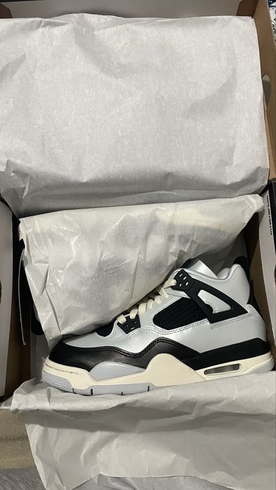 jordan 4 retro prateado cinza unisexo n36.5