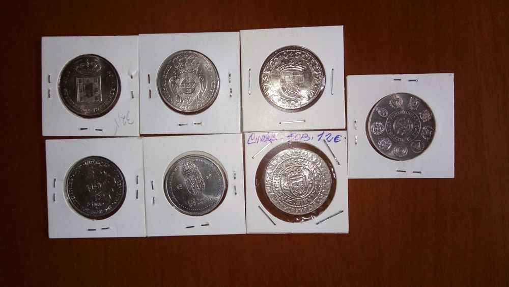 Lote de 7  Moedas de 5€ e 7,5€, em Estado UNC, (VER DESCRITIVO)