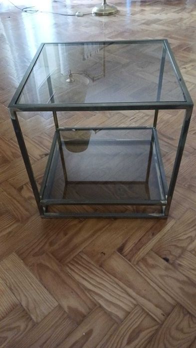 Mesa latão amarelo antigo, vintage