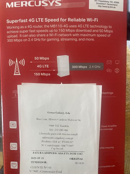 Mercusys 300Mbps 4G LTE Router