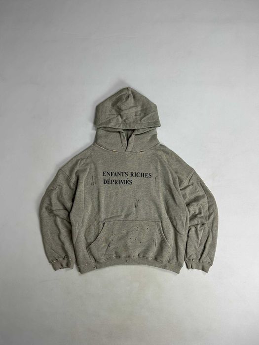 Худі Enfants Riches Deprimes archive ERD сіра худи кофта distressed