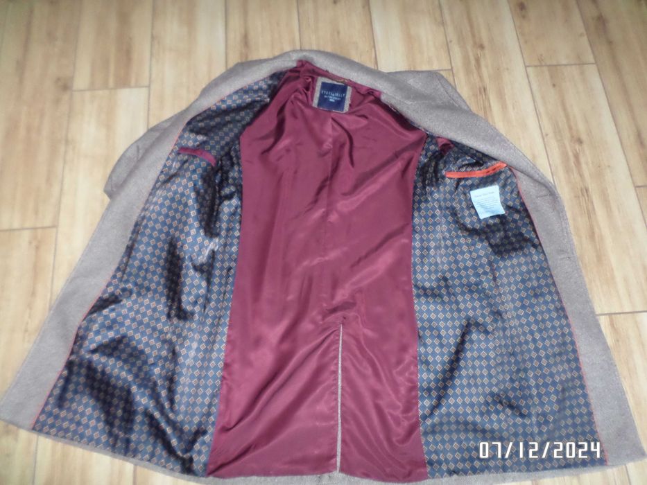 piękny firmowy płaszcz męski-rozmiar-M-STEEL&JELLY