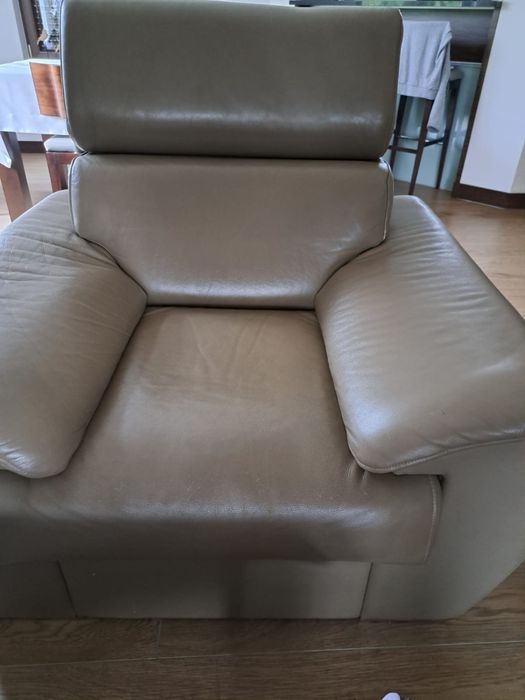 Kanapa 3 os + 2 fotele skorzane