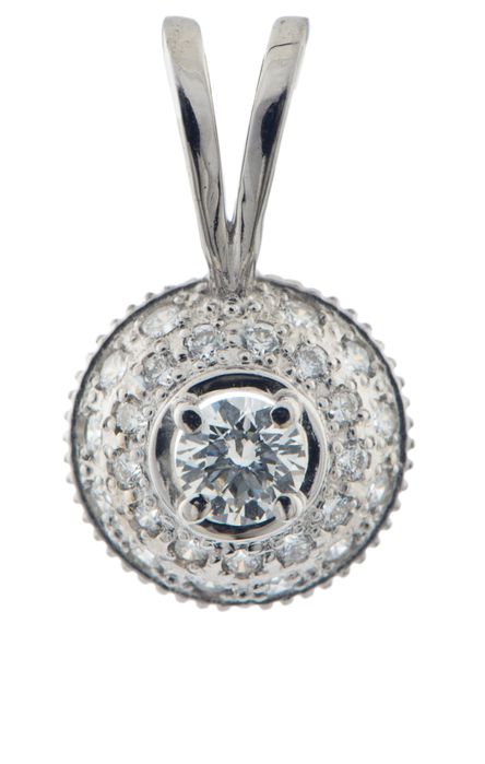 Золота підвіска 585 з натуральними діамантами