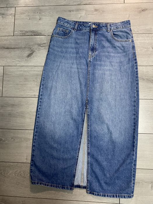 Джинсова юбка довга