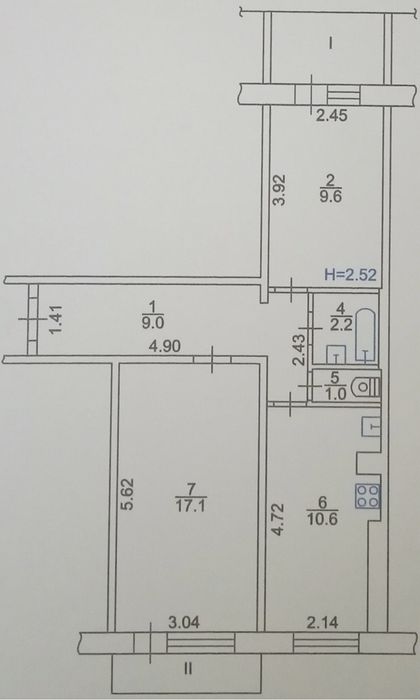 Продам 2к начало пр. Слобожанский Правда