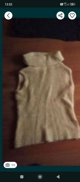 Bezrękawnik z golfem