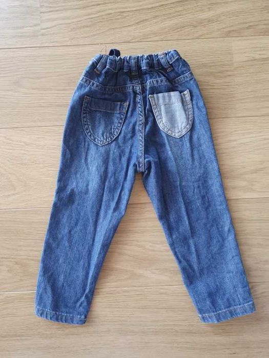 Calças ganga bordadas 18/24m