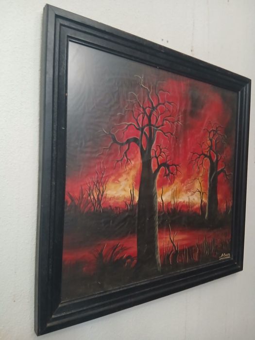 Pintura emoldurada