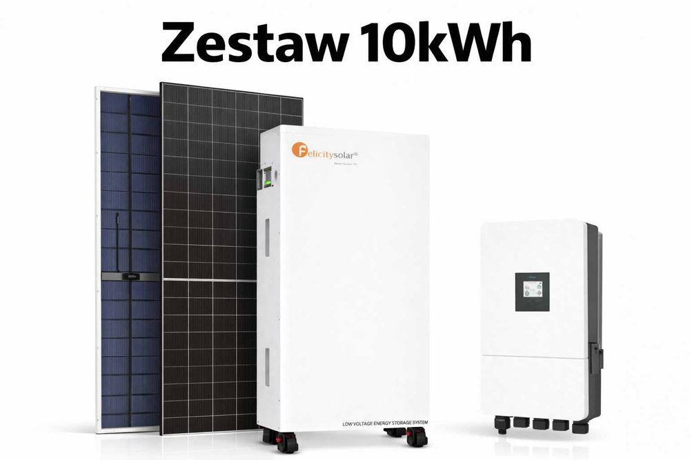 Zestaw budżetowy 10kWh LV (panele, inwerter 3 fazy, magazyn 14,3 kWh)