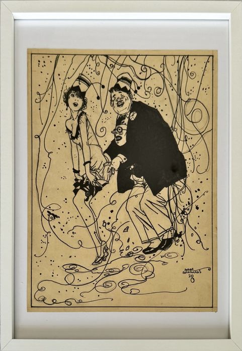 Jorge Barradas - Desenho Tinta da China - 1928