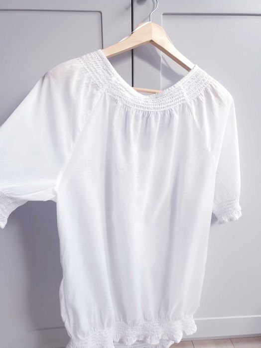 Biała haftowana bluzka koszula H&M 50