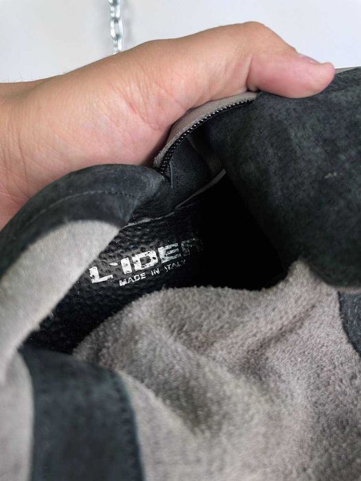 Жіночі високі сірі шкіряні ботинки черевики l'idea lidea leather