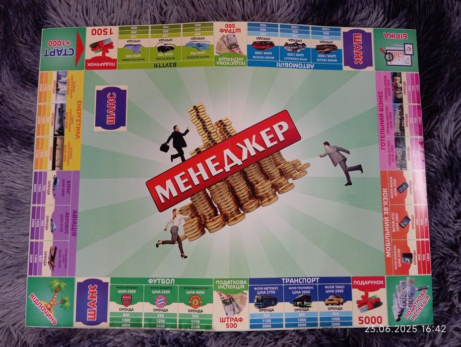 Гра настільна МЕНЕДЖЕР. Для всієї родини.