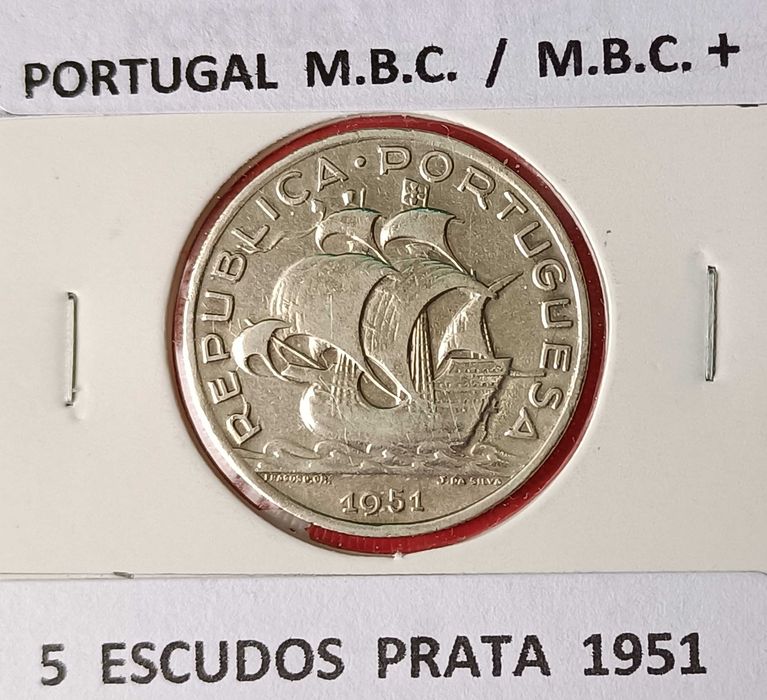 2 Moedas 5 Escudos Prata da 2ª República (Emissão Anual )