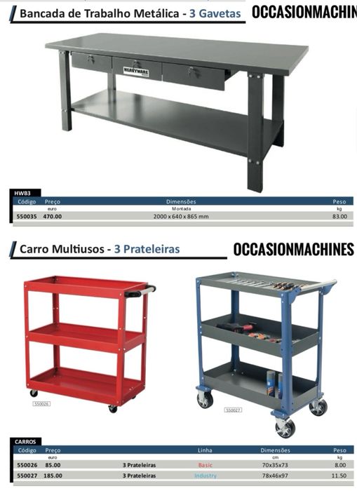 Bancada de trabalho/ carros multiusos