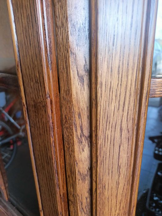 Witryna, barek, szafka narożnikowa dębowa