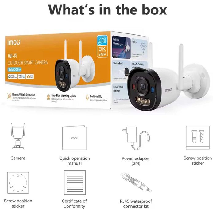 IP камера Imou Bullet 2C Pro 5MP (IPC-K3CP-5V0W)
