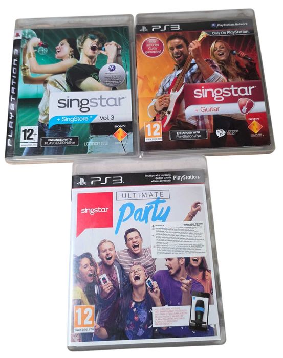 Zestaw Sony PS3 Sing Star + 2x mikrofon + czujnik + 3 gry