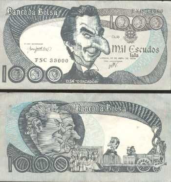 Nota 1000 escudos Sá Carneiro RARA