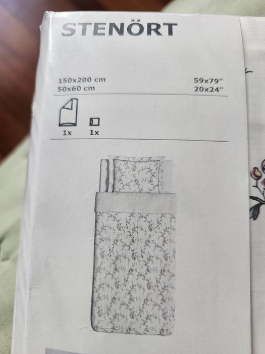 Roupa de cama, Nova, nunca foi usada. Ikea Solteiro.
