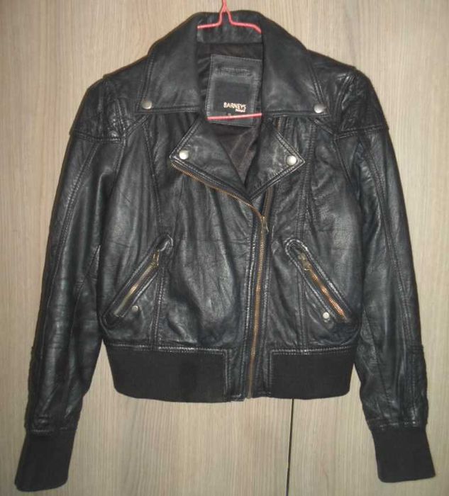 Куртка курточка косуха кожаная barneys размер S UK-10