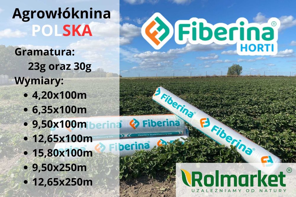 Agrowłóknina 23g POL włóknina okrycie na ziemniaki truskawki ogórki WB