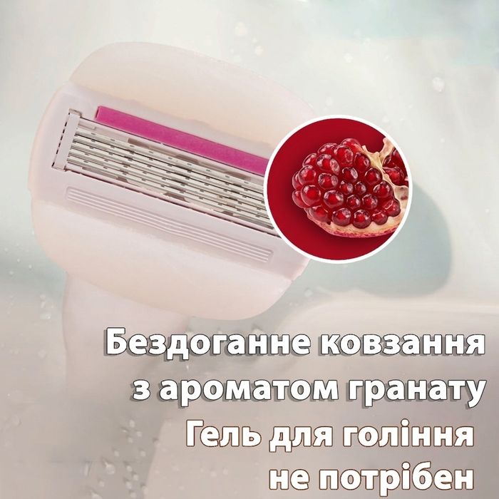 6 шт Змінні касети Gillette Venus 5 PRO Comfortglide Pomegranate Olay